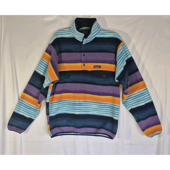 Patagonia Worn Wear Men's Lightweight Synchilla Snap-T Pullover Jacket Medium - Picture 2 of 6